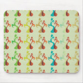 Abstraktes modernes Multicolor-Tulip-Muster Mousepad (Vorne)