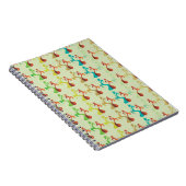 Abstraktes modernes Multicolor-Tulip-Muster Notizblock (Rechte Seite)