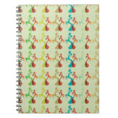 Abstraktes modernes Multicolor-Tulip-Muster Notizblock (Vorderseite)