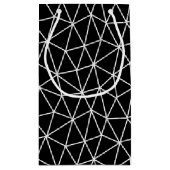 Abstraktes modernes Muster in Schwarzweiß Kleine Geschenktüte (Rückseite)