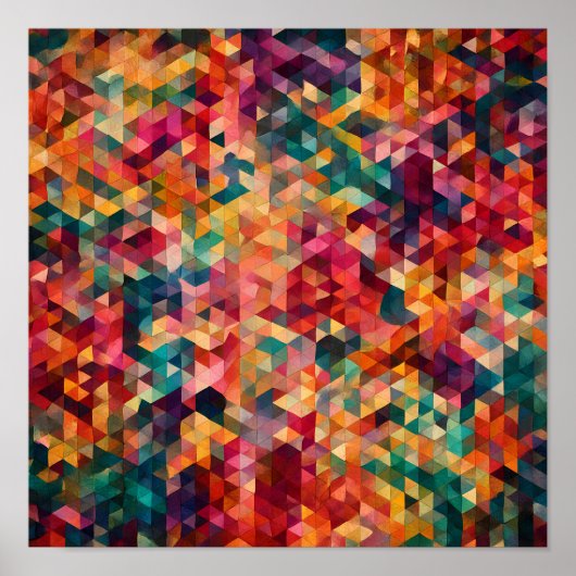 Abstraktes modernes Muster: Lebendige Tessellation Poster (Vorne)