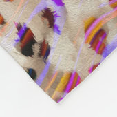 abstraktes modernes Musterdesign mit farbenfroher  Fleecedecke (Ecke)