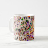 abstraktes modernes Musterdesign mit farbenfroher Kaffeetasse (Vorderseite Links)