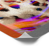 abstraktes modernes Musterdesign mit farbenfroher  Poster (Ecke)