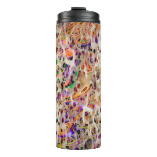 abstraktes modernes Musterdesign mit farbenfroher  Thermosbecher