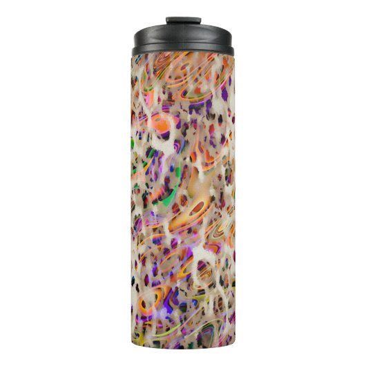 abstraktes modernes Musterdesign mit farbenfroher Thermosbecher (Vorderseite)