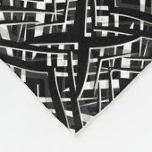 Abstraktes, modernes, nahtloses Zierschwarz Fleecedecke (Ecke)