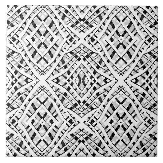 Abstraktes, modernes, nahtloses Zierschwarz Fliese (Vorderseite)