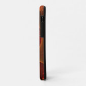 Abstraktes modernes, orangefarbenes Fraktal Case-Mate iPhone Hülle (Hinten/Links)