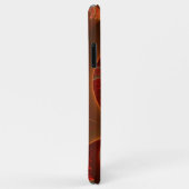 Abstraktes modernes, orangefarbenes Fraktal Case-Mate iPhone Hülle (Hinten/Rechts)