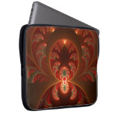 Abstraktes modernes, orangefarbenes Fraktal Laptopschutzhülle (Vorne Rechts)