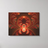 Abstraktes, modernes, orangefarbenes Fraktal Leinwanddruck (Vorderseite)