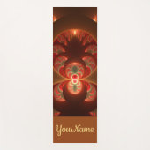 Abstraktes, modernes orangefarbenes Fraktal Name Yogamatte (Vorderseite)