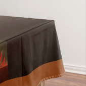 Abstraktes modernes, orangefarbenes Fraktal Tischdecke (Beispiel)