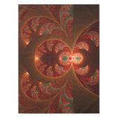 Abstraktes modernes, orangefarbenes Fraktal Tischdecke (Vorderseite)