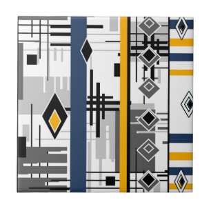 Abstraktes modernes Ornament geometrische Elemente Fliese