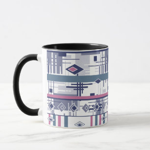 Abstraktes modernes Ornament geometrische Elemente Tasse