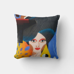 Abstraktes modernes Portrait Kissen