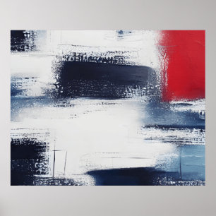 Abstraktes modernes rotes blaues Plakat