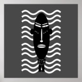 abstraktes modernes Schwarz-Portrait Poster (Vorne)