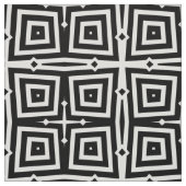 Abstraktes modernes Schwarz-Weiß-Geometrie-Muster Stoff (Muster)