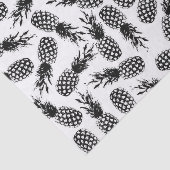 Abstraktes modernes Schwarz-weißes Ananasmuster Seidenpapier (Ausschnitt)