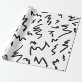 Abstraktes modernes Schwarzweiss Geschenkpapier (Ungerollt)