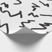 Abstraktes modernes Schwarzweiss Geschenkpapier (Ecke)