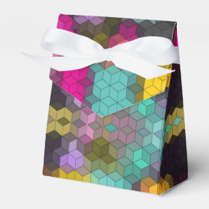 Abstraktes, modernes Sechseck formt Mosaik Geschenkschachtel