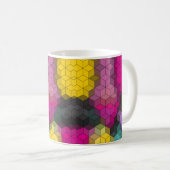 Abstraktes, modernes Sechseck formt Mosaik Kaffeetasse (VorderseiteRechts)