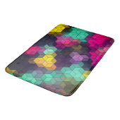 Abstraktes, modernes Sechseck formt Mosaik l Badematte (Schrägansicht)