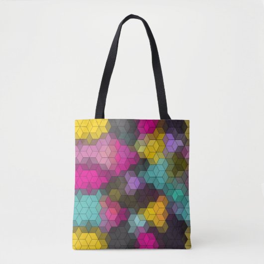 Abstraktes, modernes Sechseck formt Mosaik Tasche (Vorderseite)