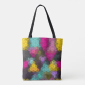Abstraktes, modernes Sechseck formt Mosaik Tasche (Rückseite)