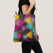 Abstraktes, modernes Sechseck formt Mosaik Tasche (Von Nahem)