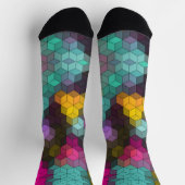 Abstraktes, modernes Sechseck formt Mosaike s Socken (Oben)