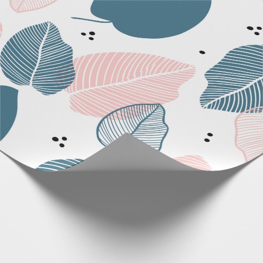 Abstraktes modernes tropisches Blätter Geschenkpapier (Ecke)