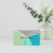 abstraktes modernes türkisfarbenes Grün minimalist Visitenkarte (Stehend Vorderseite)