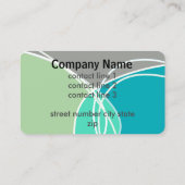 abstraktes modernes türkisfarbenes Grün minimalist Visitenkarte (Rückseite)