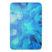 Abstraktes, modernes, türkisfarbenes Mosaik Badematte (Vorderseite Vertikal)
