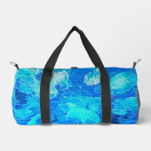 Abstraktes, modernes, türkisfarbenes Mosaik Duffle Bag (Vorderseite)