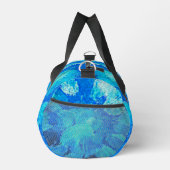 Abstraktes, modernes, türkisfarbenes Mosaik Duffle Bag (Rechts)