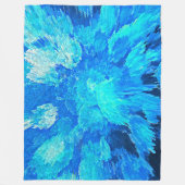 Abstraktes, modernes, türkisfarbenes Mosaik Fleecedecke (Vorderseite)