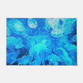 Abstraktes, modernes, türkisfarbenes Mosaik Fußmatte (Vorderseite)