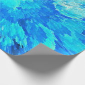 Abstraktes, modernes, türkisfarbenes Mosaik Geschenkpapier (Ecke)