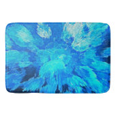 Abstraktes, modernes, türkisfarbenes Mosaikbild Badematte (Vorderseite)