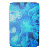 Abstraktes, modernes, türkisfarbenes Mosaikbild Badematte (Vorderseite Vertikal)