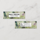 Abstraktes, modernes Wasserfarben Mini Visitenkarte (Vorne/Hinten)