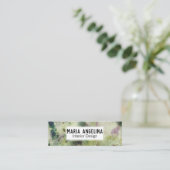 Abstraktes, modernes Wasserfarben Mini Visitenkarte (Stehend Vorderseite)