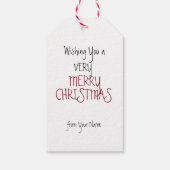 Abstraktes, modernes Weihnachtsbaumdesign Geschenkanhänger (Rückseite)