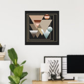 abstraktes modernistisches geometrisches Muster Poster (Heimbüro)